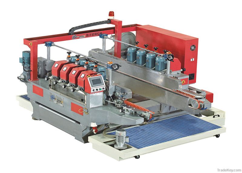 Double straight line glass edging machine