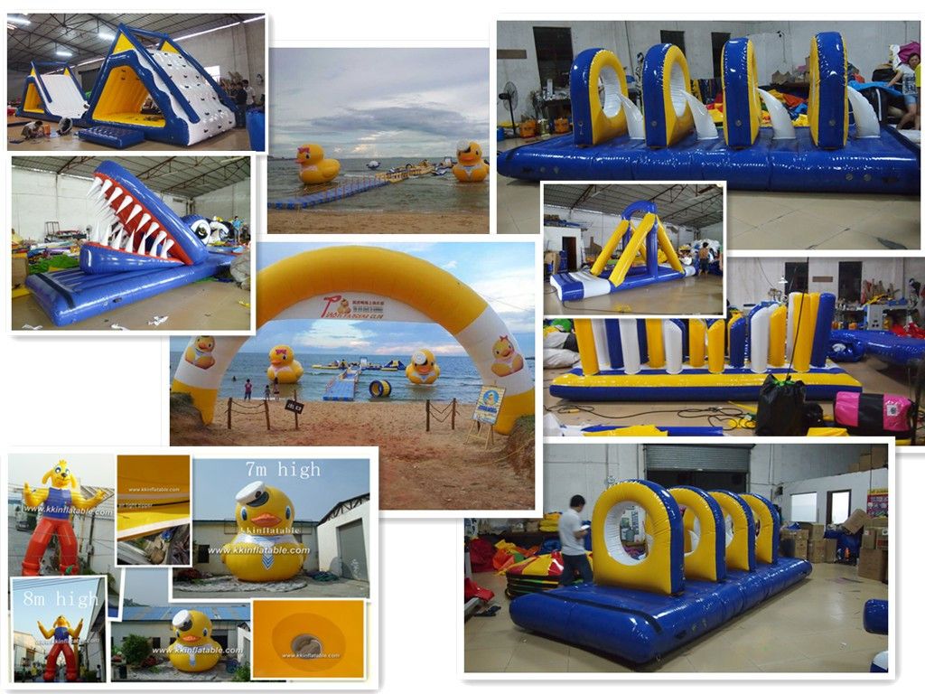 Inflatable game sports game Water aqua park swimming pool amusement