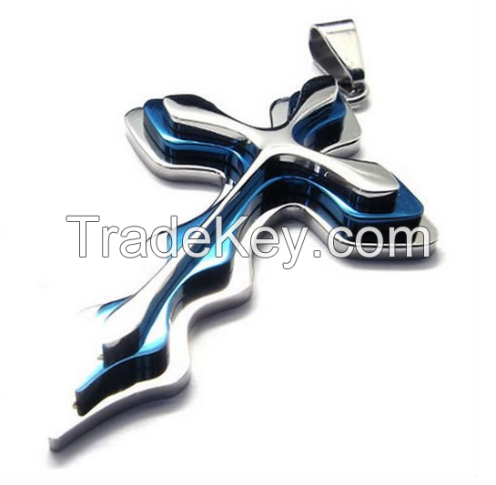 classic cross stainless steel cross pendant necklace gift