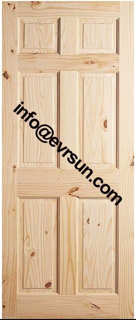 6 Panel Knotty Pine Door, Available in 1-3/8&quot; and 1-3/4&quot;, Interior Panel Door