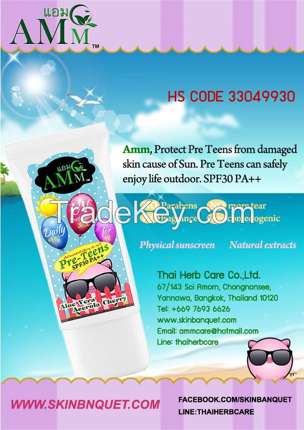 Sunscreen Cream for Pre Teens