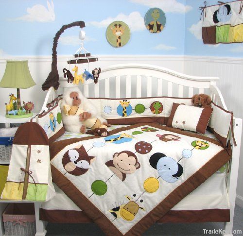 100%cotton baby crib bedding set