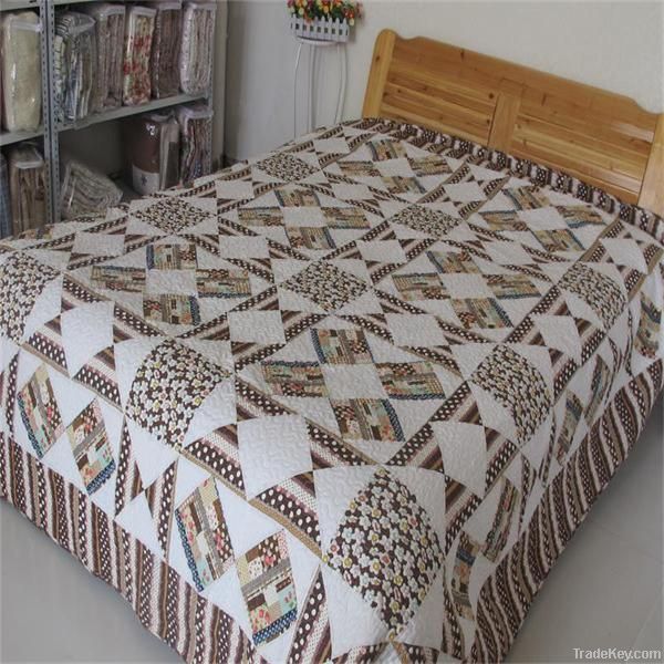 100%cotton washable patchwork quilt