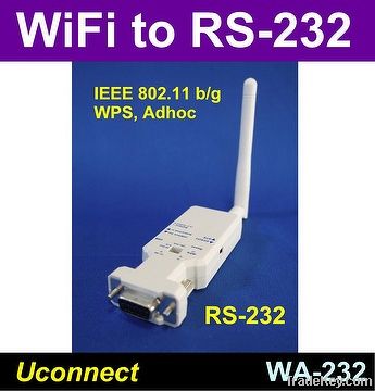 WiFi RS-232 adapter, serial to WiFi converter