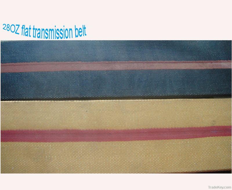 Flat transmission belt