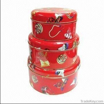 Cookie/Candy Tin, Made of Food Grade Tinplate with CMYK Printing