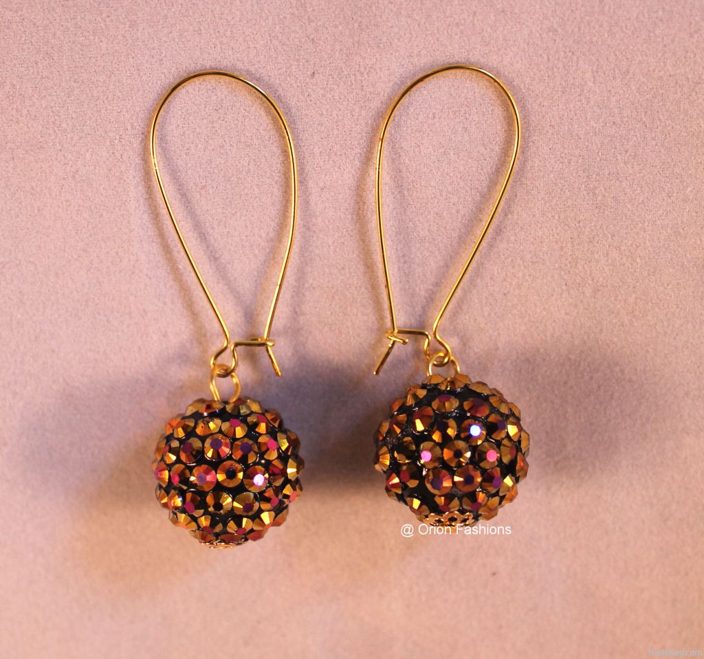 Pave Ball Earrings