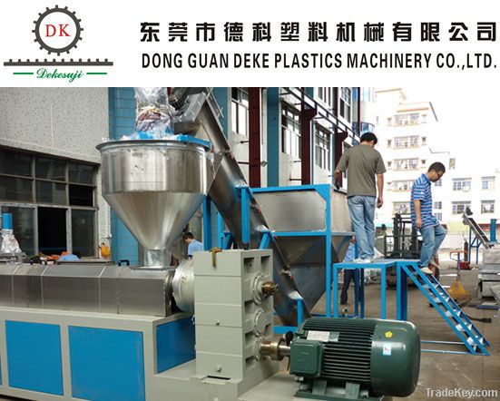HDPE LDPE PE flakes Die Face Cutting Plastic Recycling Extruder machin