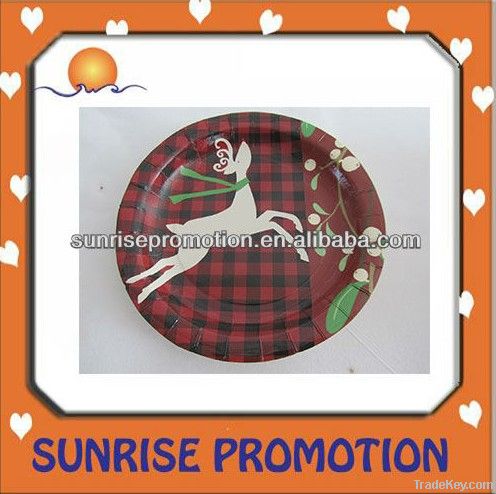 disposable party paper plate with color printed for all kinds of party
