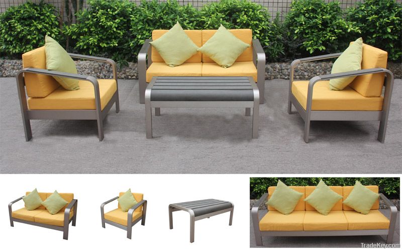 Aluminum sofa set for outdoor use