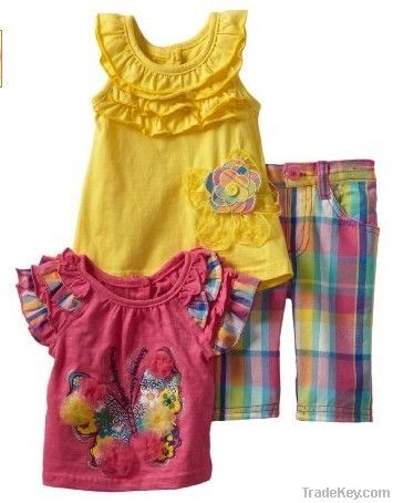 2013 SPRING GIRLS short sleeve dress / childrens clothes