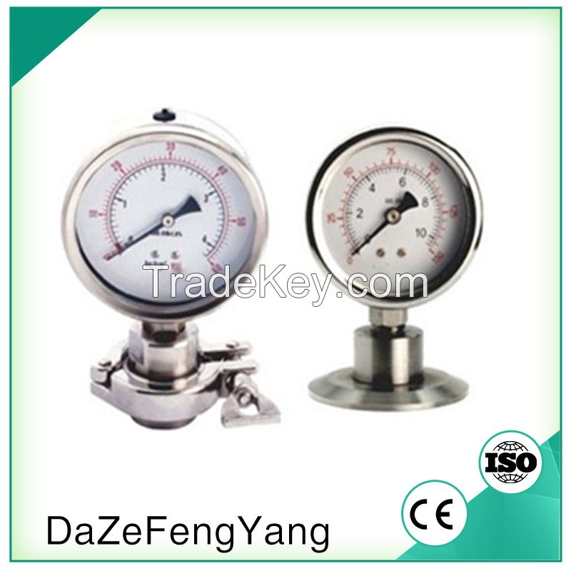 60mm flange connection diaphragm fuel pressure gauge