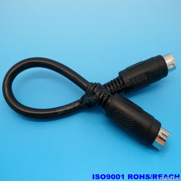 Premium 9 pin mini din cable black din cable
