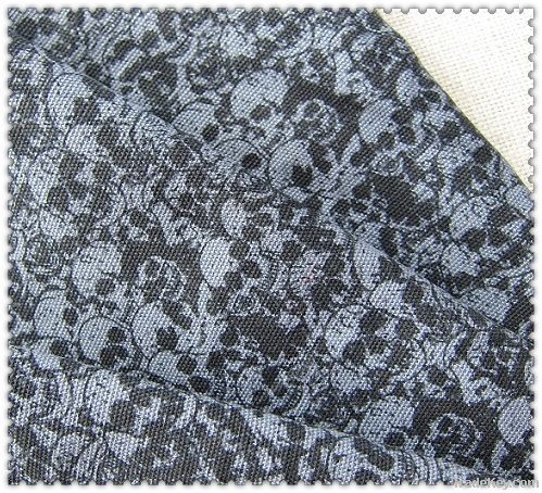 High quality and fashion 100% cotton printed skeleton canvas fabric