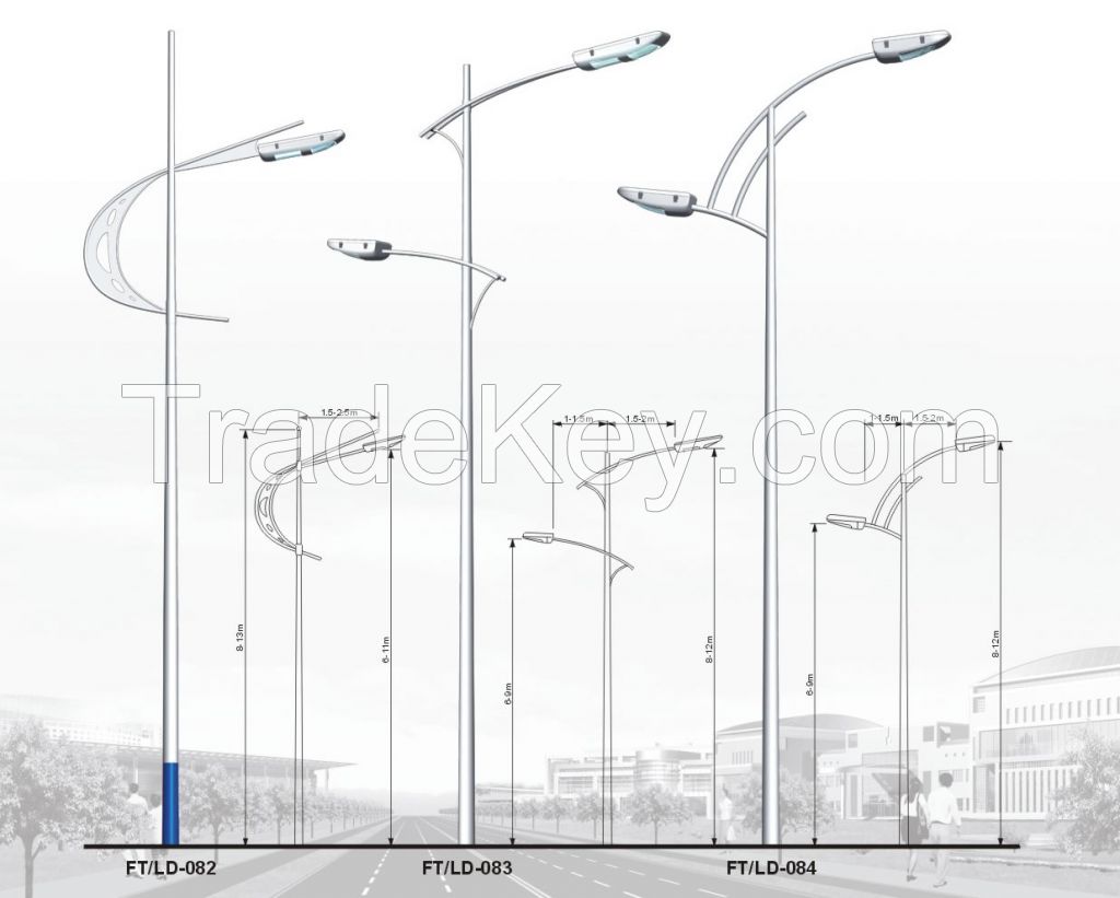galvanzied street light pole