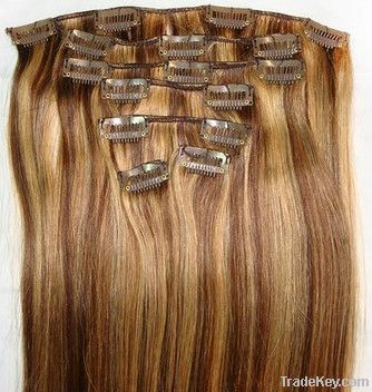 Beauty Hair 5A Grade Top Quality Indian Curl Remy Hair Clip in Hair Ex