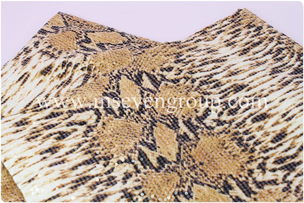 Sequin imbroidery fabric for ladies dress