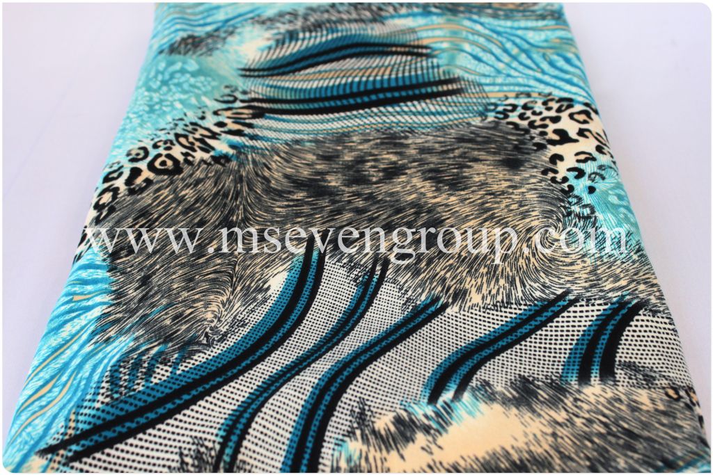 Hot sale!Good quality!Polyester stretch fabric for women dress in m.seven group