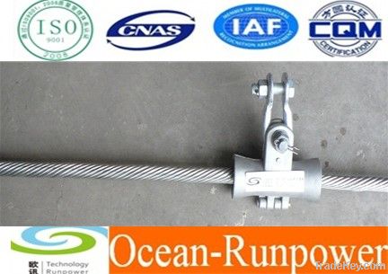 Suspension clamp for optical fiber