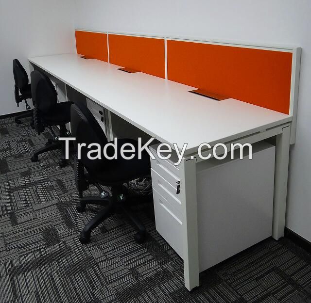 High quality 60*40*2T desking base office workstation, bench type office desk CTS series