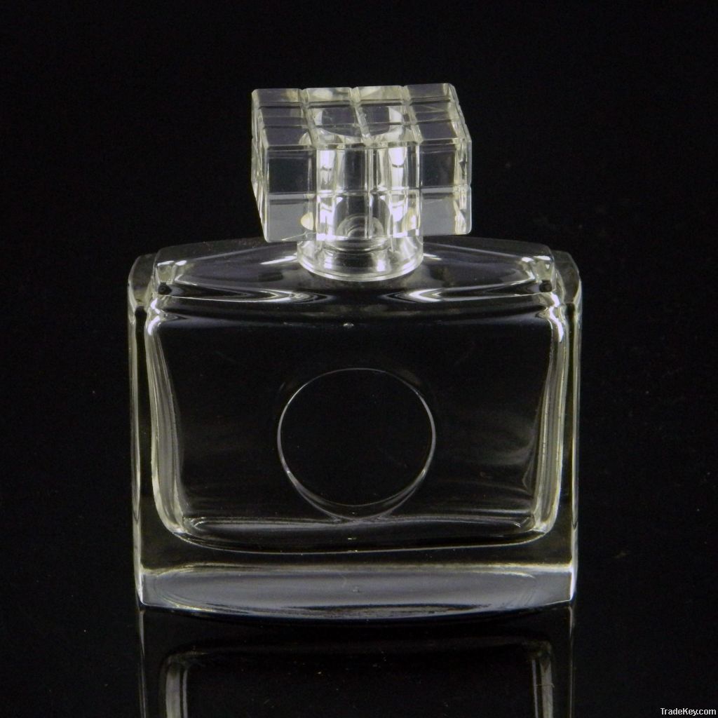 Rectangular Newest Design Glass perfume Bottle With Lid