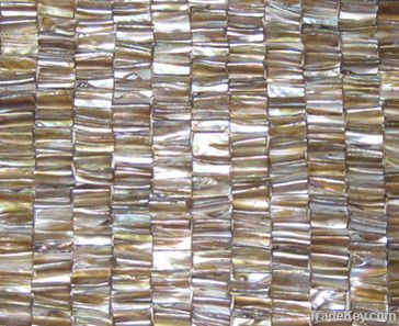 brown shell teeth wall tile mosaics