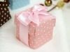 Dot Pattern Pink Wedding Favor Box