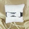 Black & White Wedding Ring Pillow