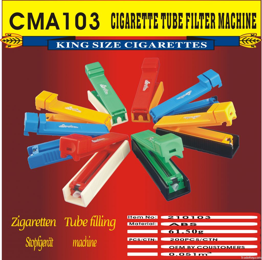 Plastic cigarette rolling machine