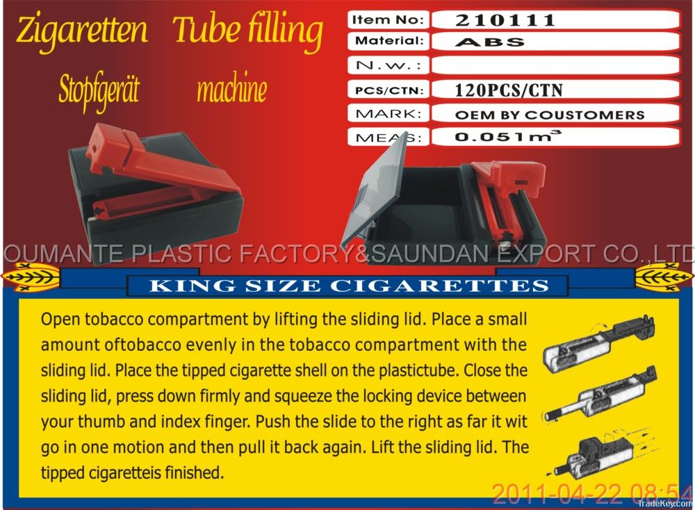 cigarette tube filter machine/cigarette injector macine