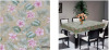 PVC golden/silver printing tablecloth with flannel/non-woven