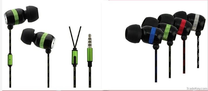 light up microphone earphones with color braided cord