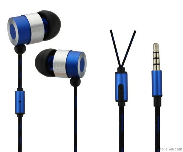 Good quality earphone microphone with color braided cable
