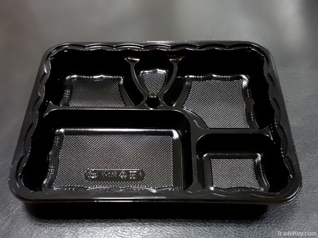 disposable food container, lunch box, bento box, microwavable