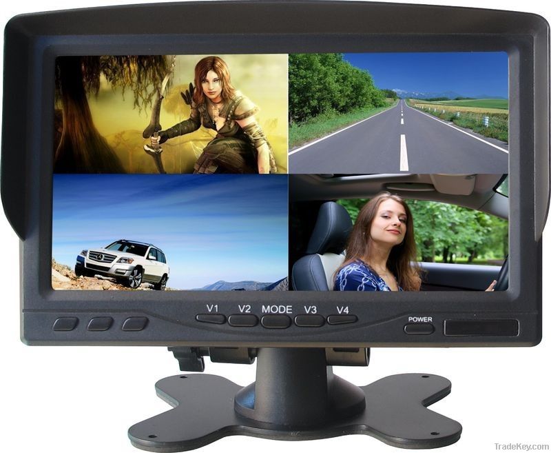 7" Car QUAD LCD Monitor