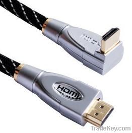 High Definition Black 90 Rotatable HDMI Cable