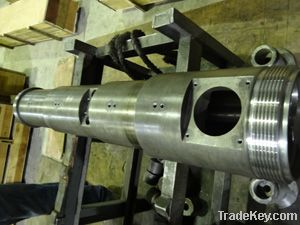 Bimetallic conical twin double screw and barrels/twin conical screws a