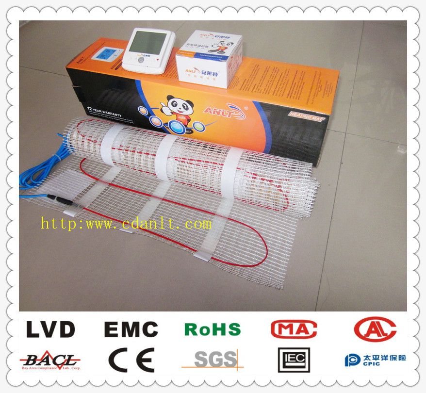 Electric radiant floor heating mat