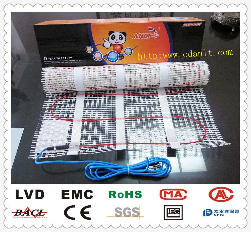 Electric radiant floor heating mat