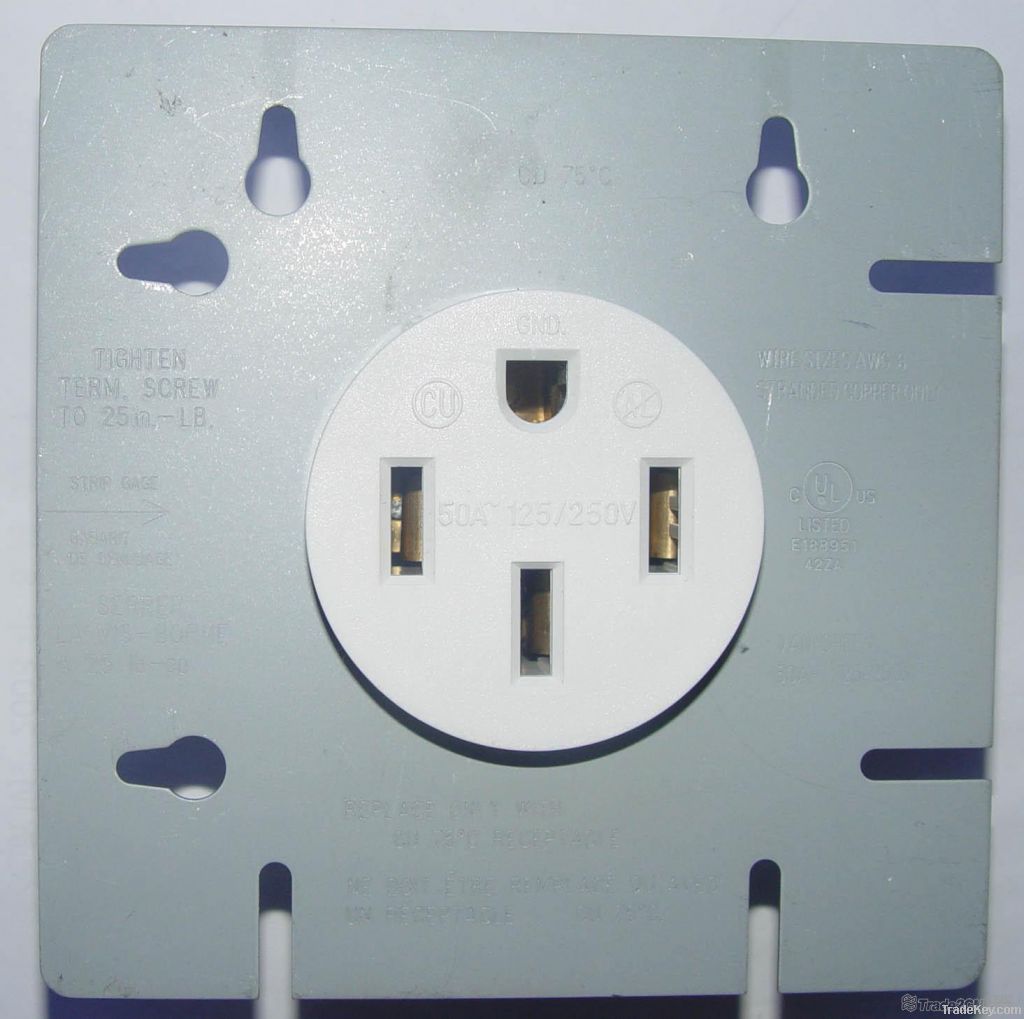 50A 125/250 V 3-POLE 4 -WIRE POWER RECEPTACLE