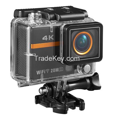 Manufacturer supply time lapse waterproof wifi remote outdoor sport camera 4k