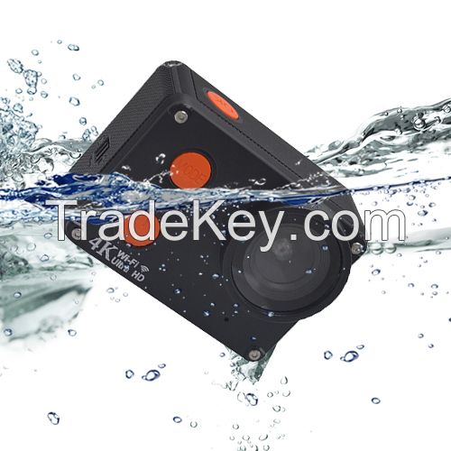 Waterproof without housing wifi remote touch display 4k sport camera