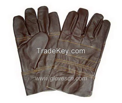 Leather work gloves