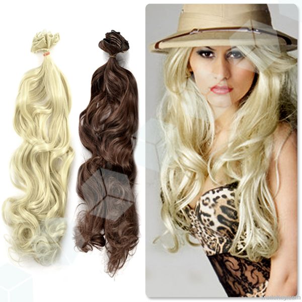 HOT SALE long curly clip in human hair extension