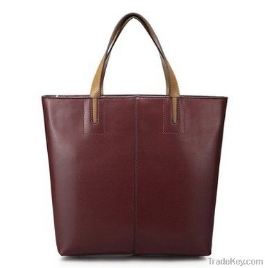 PU leather retro tote bags Red