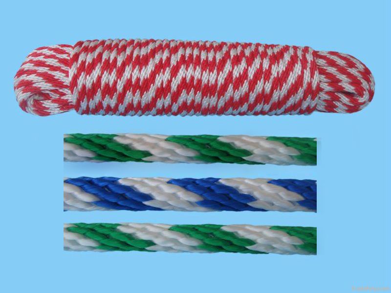 12 strands solid braided polypropylene pp rope