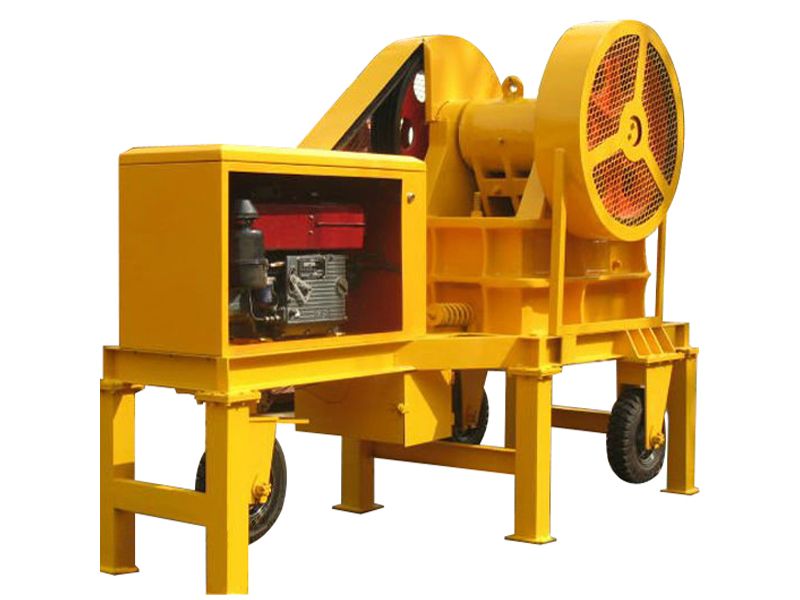 Mini mobile jaw crusher with diesel engine