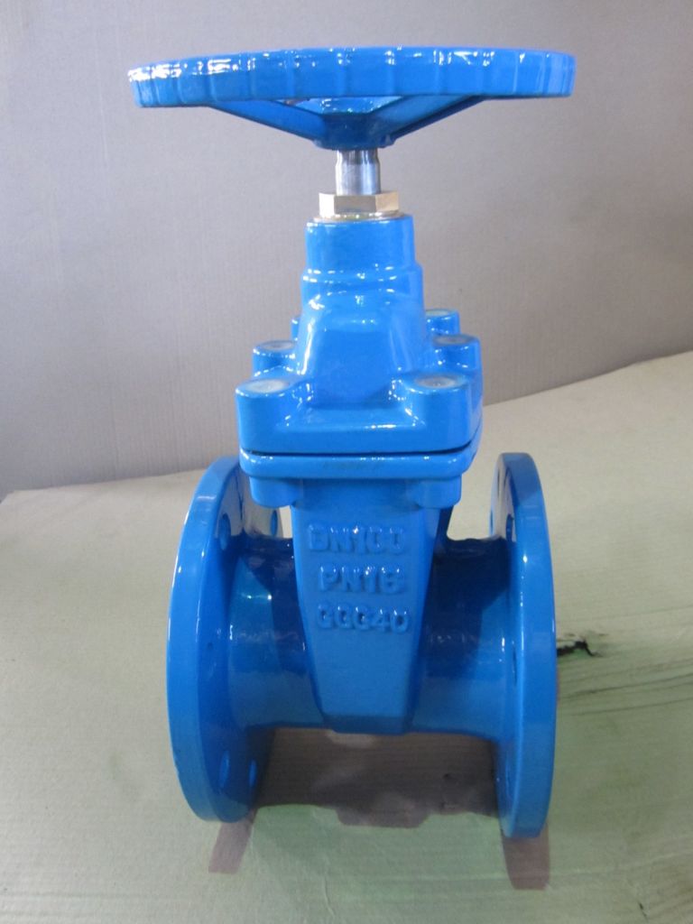 DIN3352 F4 CAST IRON NON-RISING STEM GATE VALVE, RESILIENT SEATED, PN16
