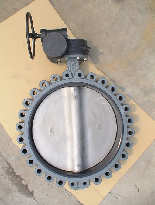 Resilient seat Lug Type Butterfly Valve with gear box