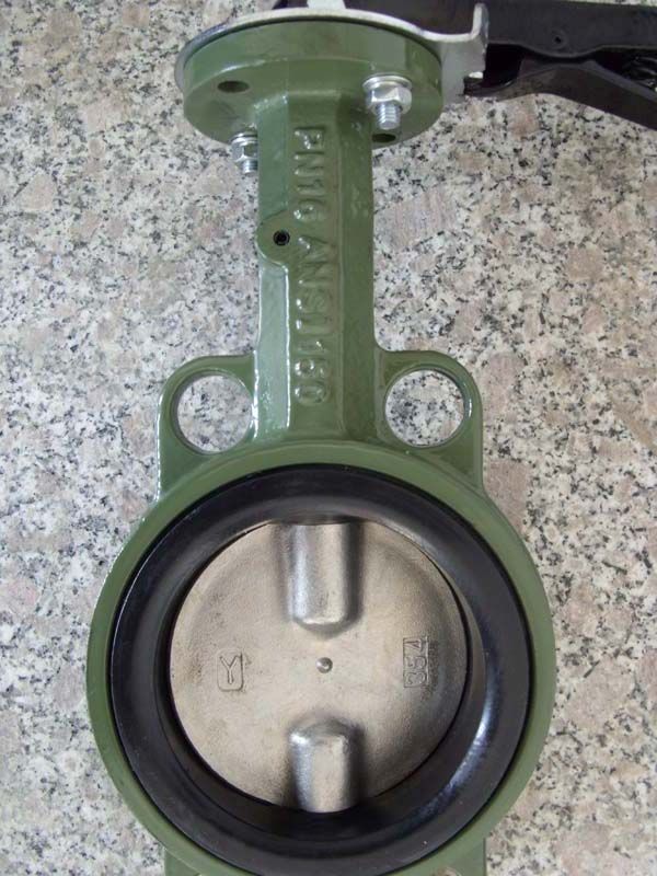 Two half shaf Wafer Type Butterfly Valve